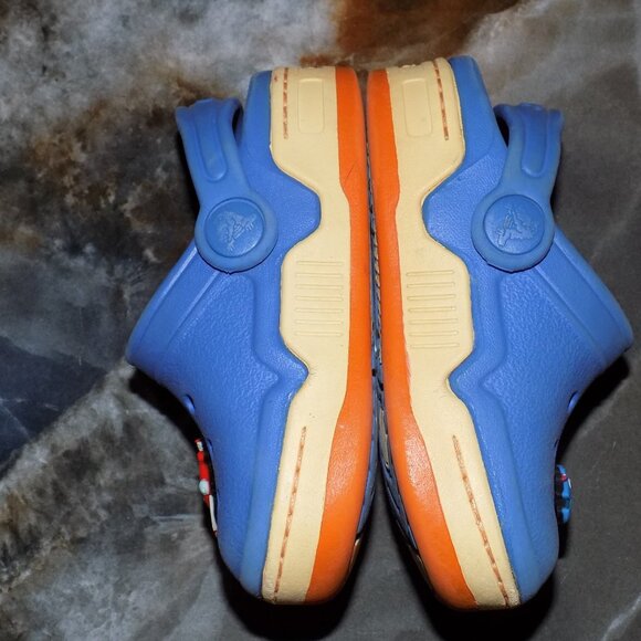 CROCS Front Court Clogs Toddler Size 6 - 7 Sea Blue / Orange - Picture 2 of 5